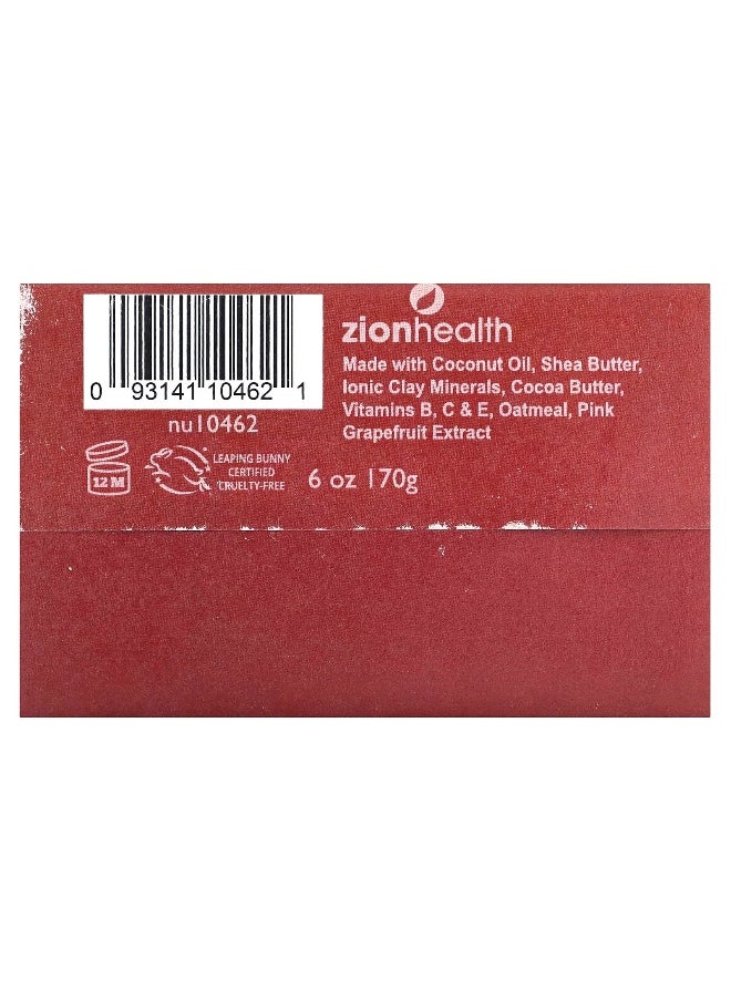 Zion Health Zion Health, Ancient Clay Shampoo Bar, Pink Grapefruit, 6 oz (70 g)  - Image 2