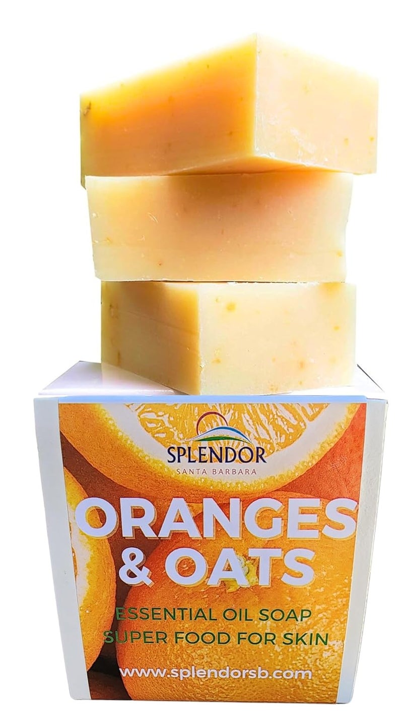 Sweet Oranges  Oats Bar Soap  Moisturizing Soap for Face  Body and Dry Sensitive Skin Vegan 100 Natural GlutenFree Oats