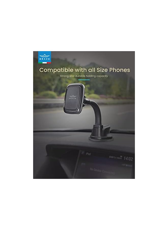 BRAVE Car Windshield & Dashboard Mount Automotive Center Suction Holder Lotto Series (Grey) - Image 2