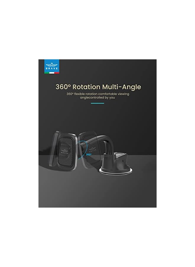 BRAVE Car Windshield & Dashboard Mount Automotive Center Suction Holder Lotto Series (Grey) - Image 5