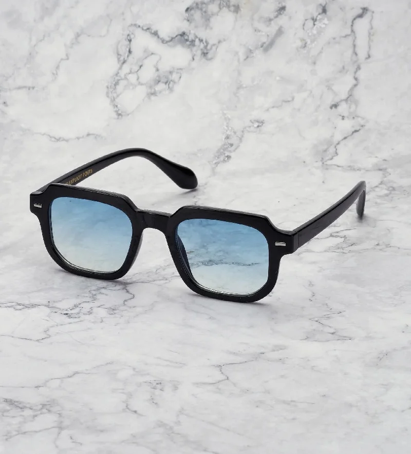  اكسبليست باوتس نظارات شمسية أنيقة للجنسين إيدي أسود بتدرج أزرق