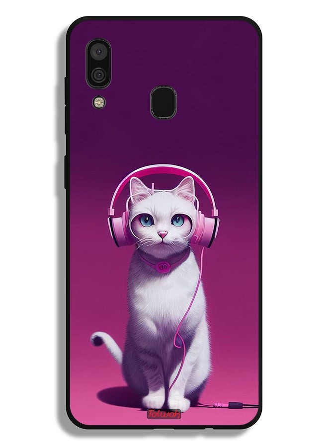 Tolwak Samsung Galaxy A20 Protective Case Cover Cute Kitten - Image 1