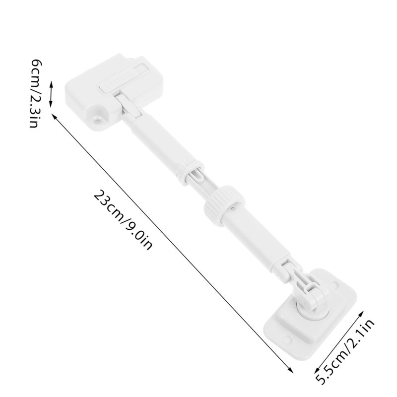 White Adjustable Window Lock Limiter Safety Sliding Glass Door Security Easy Installation - Image 3