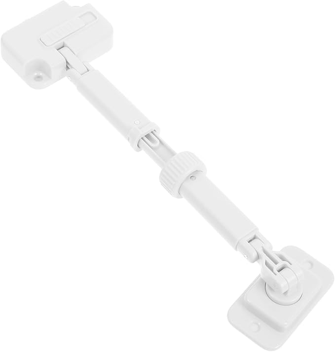White Adjustable Window Lock Limiter Safety Sliding Glass Door Security Easy Installation - Image 1