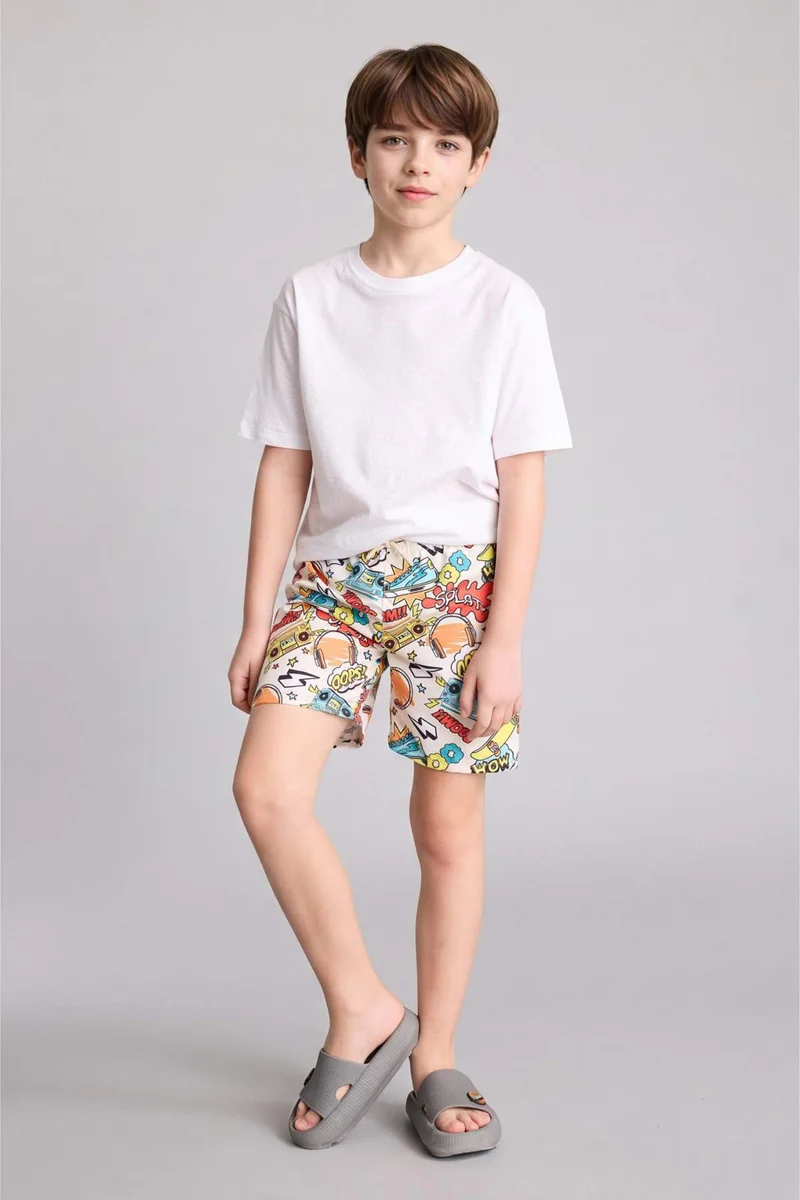 DeFacto Boy Regular Fit Printed Swim Shorts
