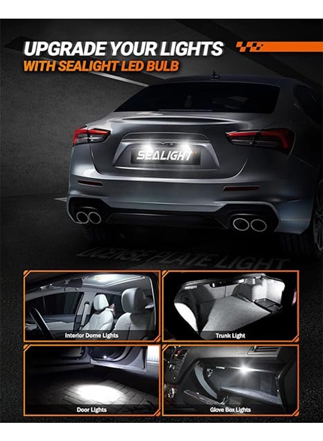 2Pcs License Plate Lamp T10 2835 3030 5smd Automotive LED Highlight 5W5 Poleless Decoding Car Bulb Side Marker Light License Plate Lamp Courtesy Step Lamp Luggage Compartment Clearance White Light
