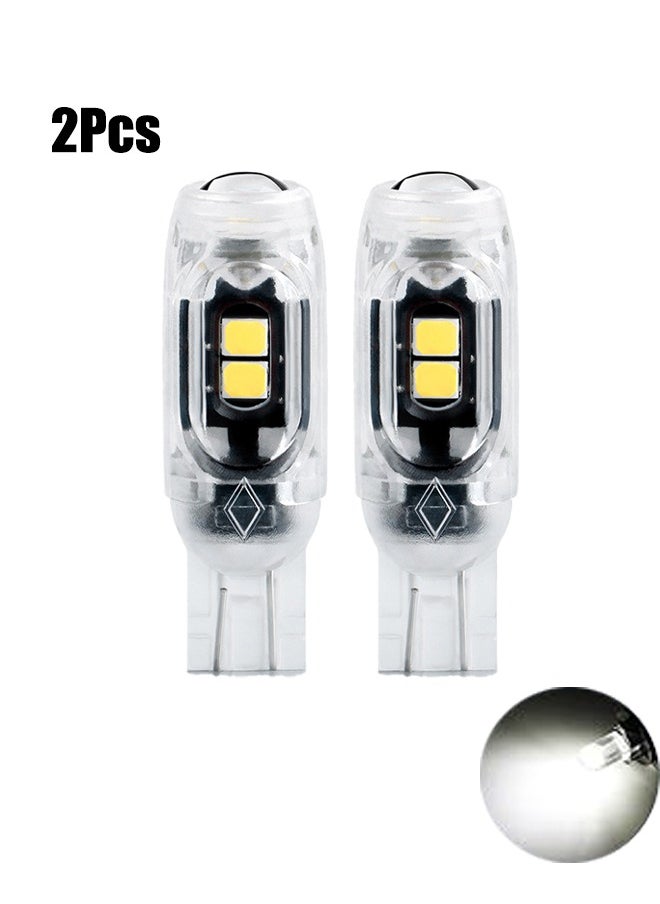 Generic 2Pcs License Plate Lamp T10 2835 3030 5smd Automotive LED Highlight 5W5 Poleless Decoding Car Bulb Side Marker Light License Plate Lamp Courtesy Step Lamp Luggage Compartment Clearance White Light  - Image 1