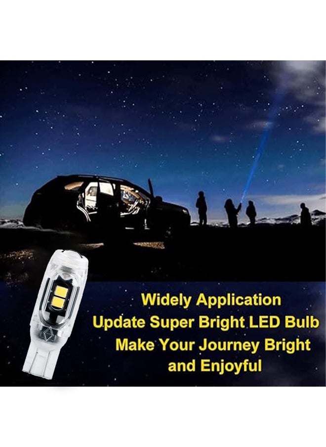 Generic 2Pcs License Plate Lamp T10 2835 3030 5smd Automotive LED Highlight 5W5 Poleless Decoding Car Bulb Side Marker Light License Plate Lamp Courtesy Step Lamp Luggage Compartment Clearance White Light  - Image 4