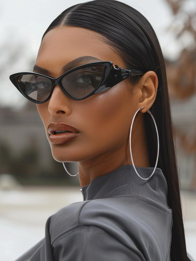 KeyStyle Large Hoops Earrings for Women, Hypoallergenic Stainelss Steel Post Hoop Earring, Lightweight Large Jumbo Loops Oversized 100 mm - Image 2