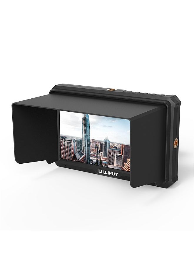 Lilliput - LILLIPUT A5 5 Inch IPS Camera-Top Broadcast Monitor for 4K Full HD Camcorder & DSLR with 1920x1080 High Resolution 1000:1 Contrast Application for Taking Photos & Making Movies - Image 1