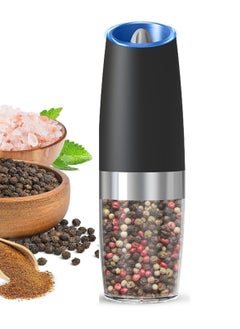 Abania Gravity Electric Salt And Pepper Grinder Set, Automatic Salt And Pepper Grinder Set, Battery Powered (6 AAA Batteries Each), Adjustable Roughness, LED Light  - Image 1