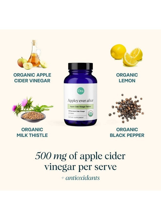Ora Organic Apple Cider Vinegar Pills - ACV Metabolism Booster, Detox Cleanse, Weight Management - Organic Apple Flavor, 1 Month Supply, 60 Vegan Tablets - Image 2