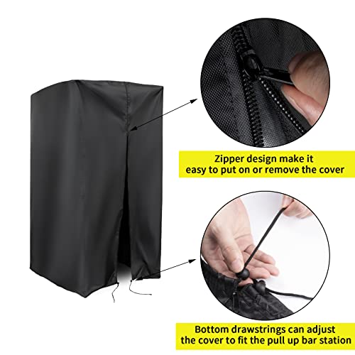 Guisong Protective Cover for Pull Up Bar Station, Waterproof& Dustproof Cover for Power Tower/Pull Up Dip Station-Indoor or Outdoor - 42"L x 40"W x 64"H - Image 4
