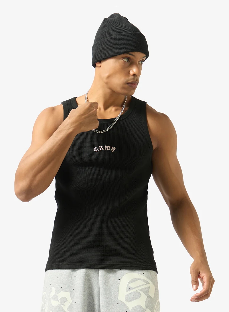 Grimey Chief Watcher Waffle Fitted Tank Top