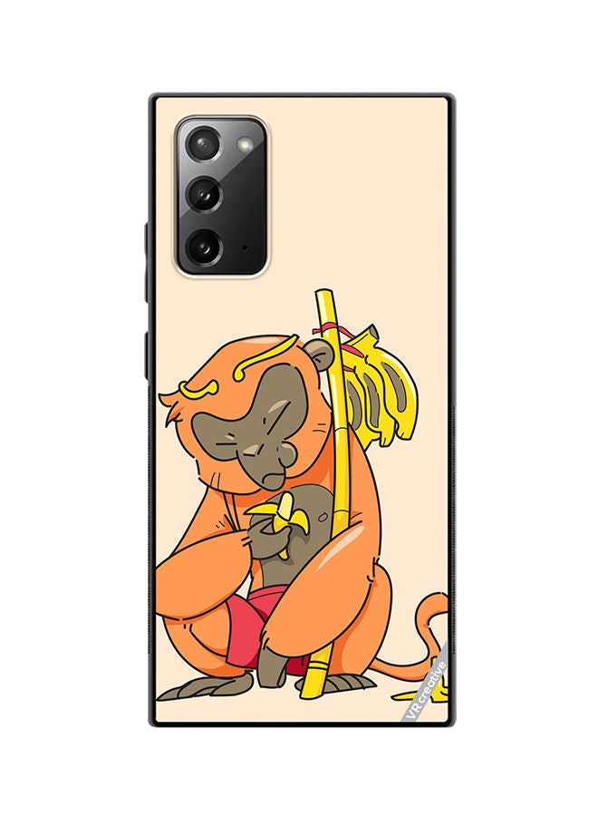 VR CREATIVE Protective Case Cover For Samsung Galaxy Note20 5G Sleepy Monkey Design Multicolour - Image 1
