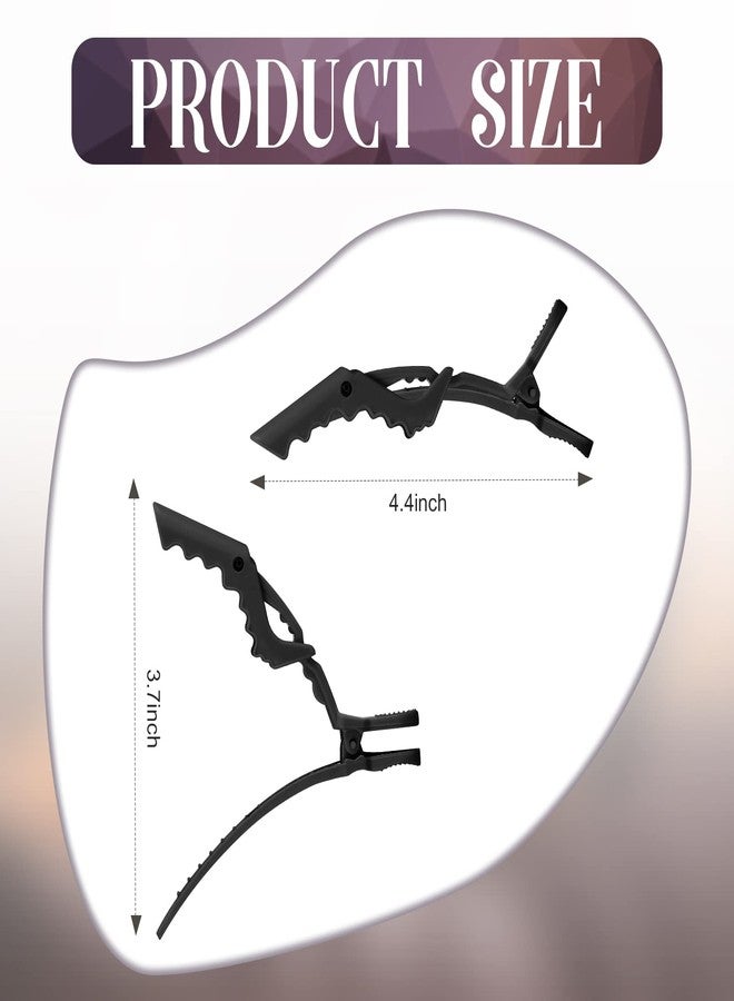 MTLEE 80 Pack Alligator Wide Teeth Hair Sectioning Clips for Women Home Styling (Black) - Image 2