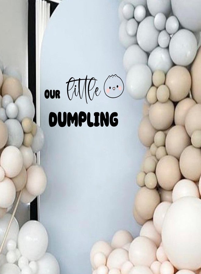 MUWEOL Our Little Dumpling Decal - Baby Shower Balloon Arch Decal,Gender Reveal Party Decorations,Dumpling Sign Decor - Image 5