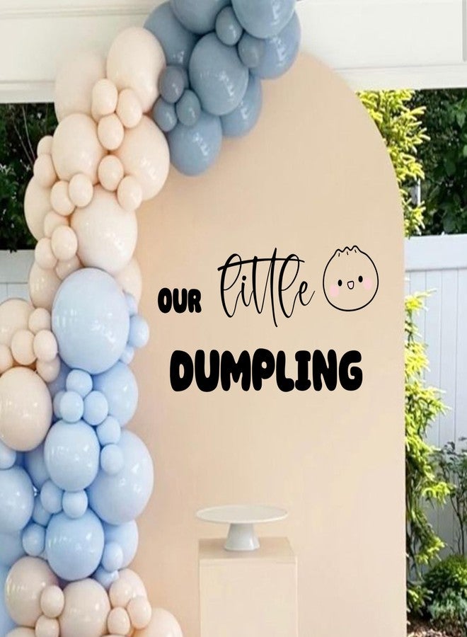 MUWEOL Our Little Dumpling Decal - Baby Shower Balloon Arch Decal,Gender Reveal Party Decorations,Dumpling Sign Decor - Image 1
