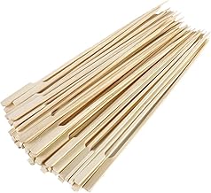 Gmark Bamboo Paddle Skewers 8" 100pc/Bag, Kabob Skewers, BBQ Skewers for Outdoor Grilling GM1076 - Image 1