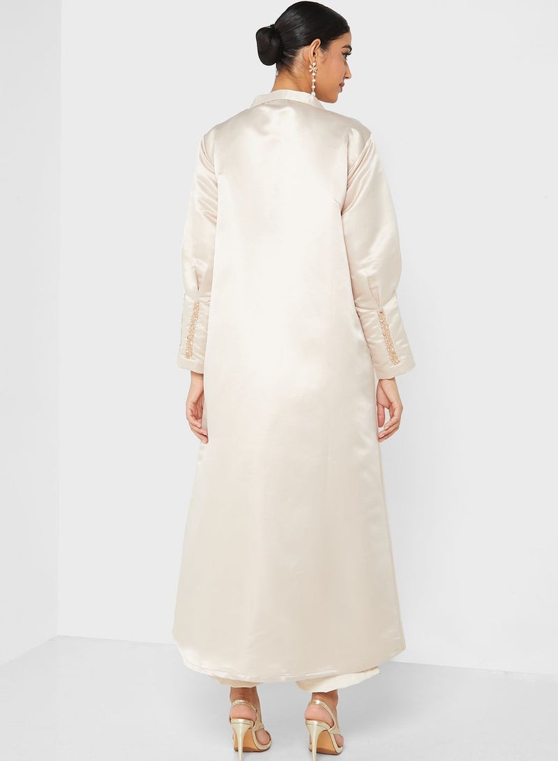 Moistreet Embellished Detail Abaya - Image 2