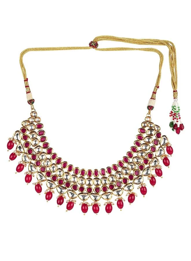 فويلا Kundan Gold Plated Brass Jewellery Set