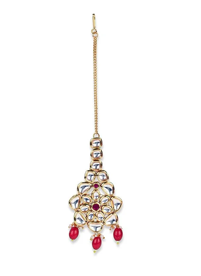 فويلا Kundan Gold Plated Brass Jewellery Set