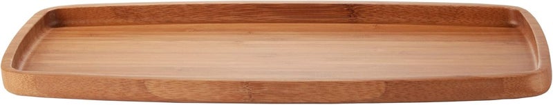 BambooMN 14 x 6 Bamboo Ecoware Reusable Dinnerware Rectangle Plate Tray for Catered Events Holidays or Home Use Supplies 1 Piece - Image 1