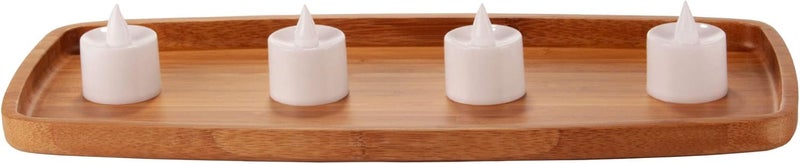 BambooMN 14 x 6 Bamboo Ecoware Reusable Dinnerware Rectangle Plate Tray for Catered Events Holidays or Home Use Supplies 1 Piece - Image 4