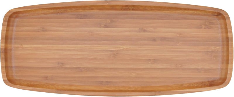 BambooMN 14 x 6 Bamboo Ecoware Reusable Dinnerware Rectangle Plate Tray for Catered Events Holidays or Home Use Supplies 1 Piece - Image 2