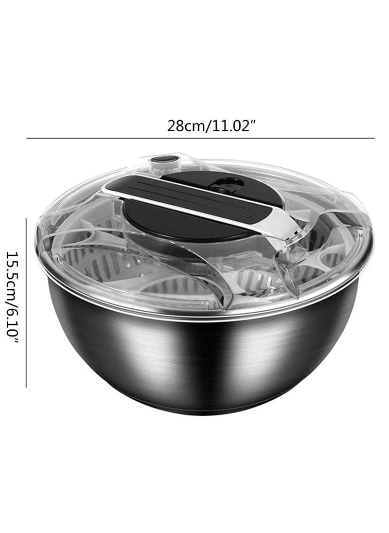 ELIKLIV - salad rotator large multifunctional 3.5l stainless steel design, with good manual grip on the crank and locking of fruit and vegetable dryers. Quick rotator for drying and draining lettuce - Image 1