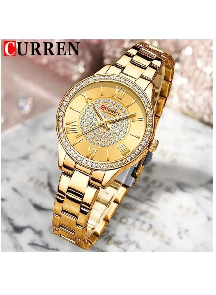 CURREN CURREN 9084 Original Brand Stainless Steel Band Wrist Watch For Women With Box  - Image 2