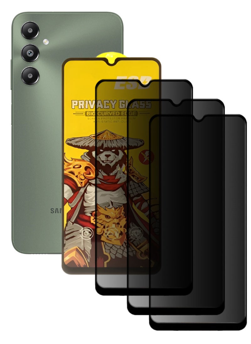 ESD 3 Pieces Tempered Dustproof Privacy Glass Screen Protector Compatible For Samsung Galaxy F14 - Image 1