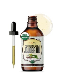 BodyJ4You BodyJ4You Organic Jojoba Oil - USDA Organic 100% Pure Natural - Hair Face Skin Gua Sha Oil Dermaplaning Massage - Cold Pressed Hexane Free - 2 Fl Oz 