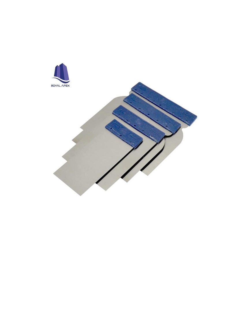 Drywall Steel Square Scraper Putty Knife Set 50,80,100,120 MM 4pcs set - Image 3