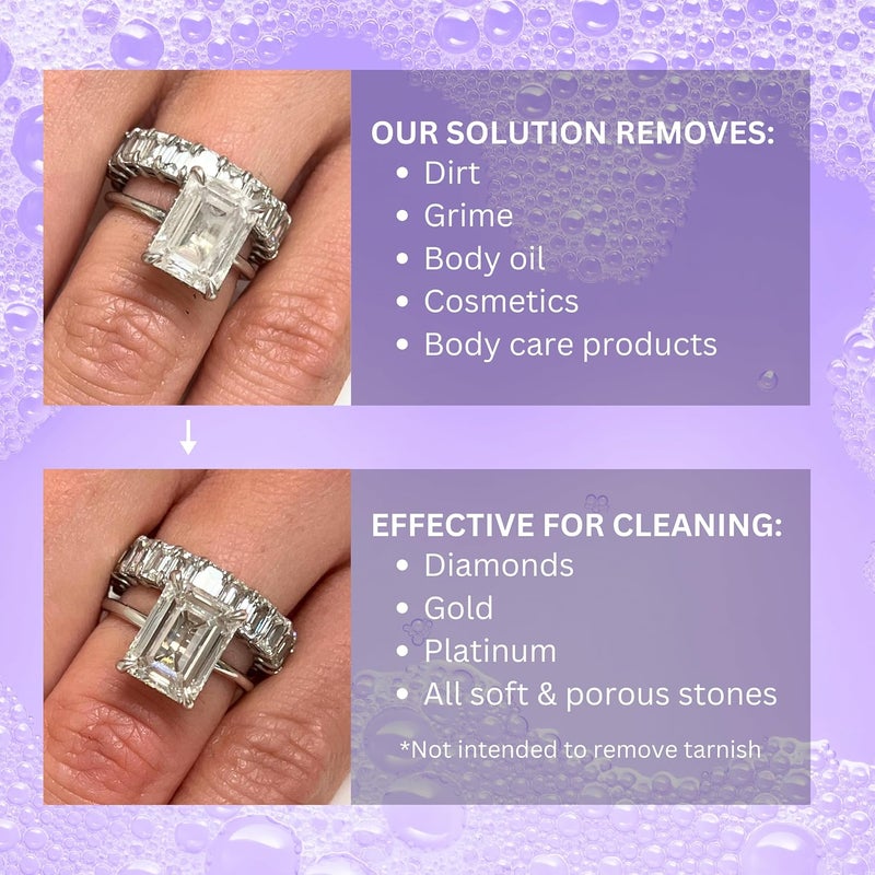 Gemoro Sparkle Safe Jewelry Cleaner | for Fine & Fashion Jewelry | Professional Performance Cleans Rings Watches Glasses Earrings - Image 3