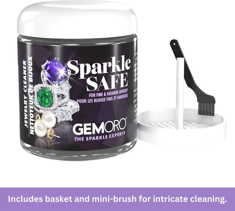 Gemoro Sparkle Safe Jewelry Cleaner | for Fine & Fashion Jewelry | Professional Performance Cleans Rings Watches Glasses Earrings - Image 4