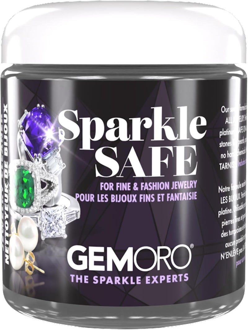 Gemoro Sparkle Safe Jewelry Cleaner | for Fine & Fashion Jewelry | Professional Performance Cleans Rings Watches Glasses Earrings - Image 1