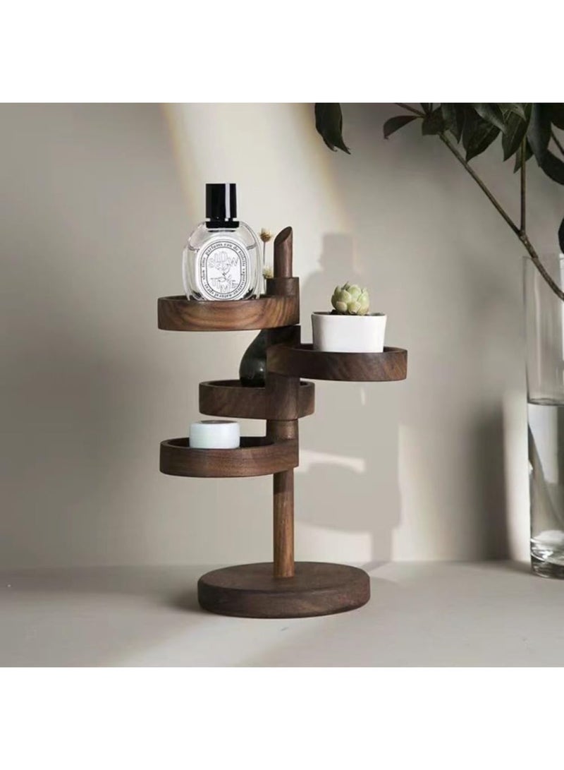 عربست حامل عرض المجوهرات منظم المجوهرات حامل عرض المجوهرات دعائم عرض المجوهرات صندوق مجوهرات صغير مزخرف صغير علبة مجوهرات للقلائد ربطة شعر، بني - Image 1