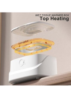 CMGTYYD Baby Wipe Warmer, 3-Gear Smart Precise Temperature Control Large Capacity Wipes Warmer, Baby Wet Wipes Dispenser with Bright LED Ample Lights for Nighttime Changes, Newborn Essentials  - Image 2