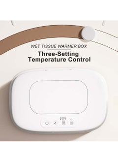 CMGTYYD Baby Wipe Warmer, 3-Gear Smart Precise Temperature Control Large Capacity Wipes Warmer, Baby Wet Wipes Dispenser with Bright LED Ample Lights for Nighttime Changes, Newborn Essentials  - Image 3