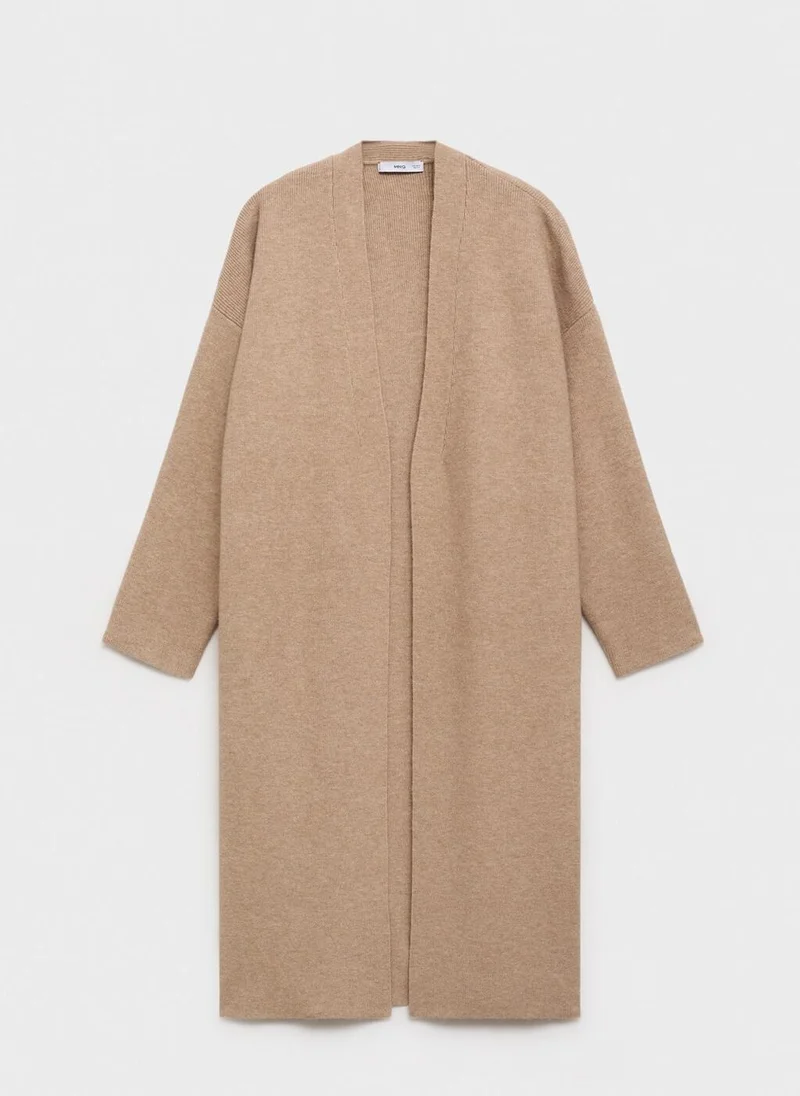 MANGO Long knitted coat