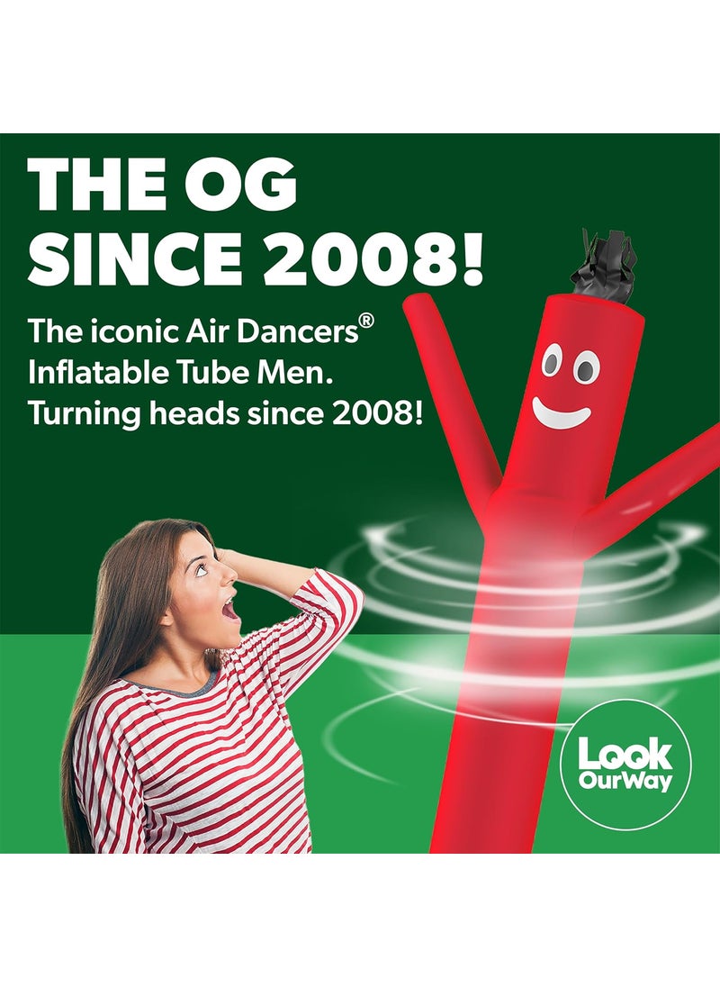 LookOurWay LookOurWay Air Dancers Wacky Waving Inflatable Tube Man Set  10 Feet Tall Inflatable Dancing Man with Blower  Red  - Image 2