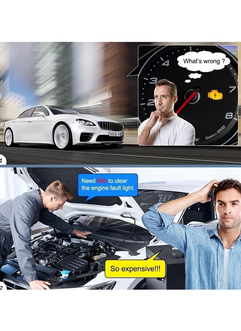 Car Fault Detector,Improved Car Wifi Obdi Scanner Obdi Scanning Tool Code Reader Adapter Check Engine Light Diagnostic Tool,Compatible With IOS and Android Android,App Incardoc,Obd Fusion