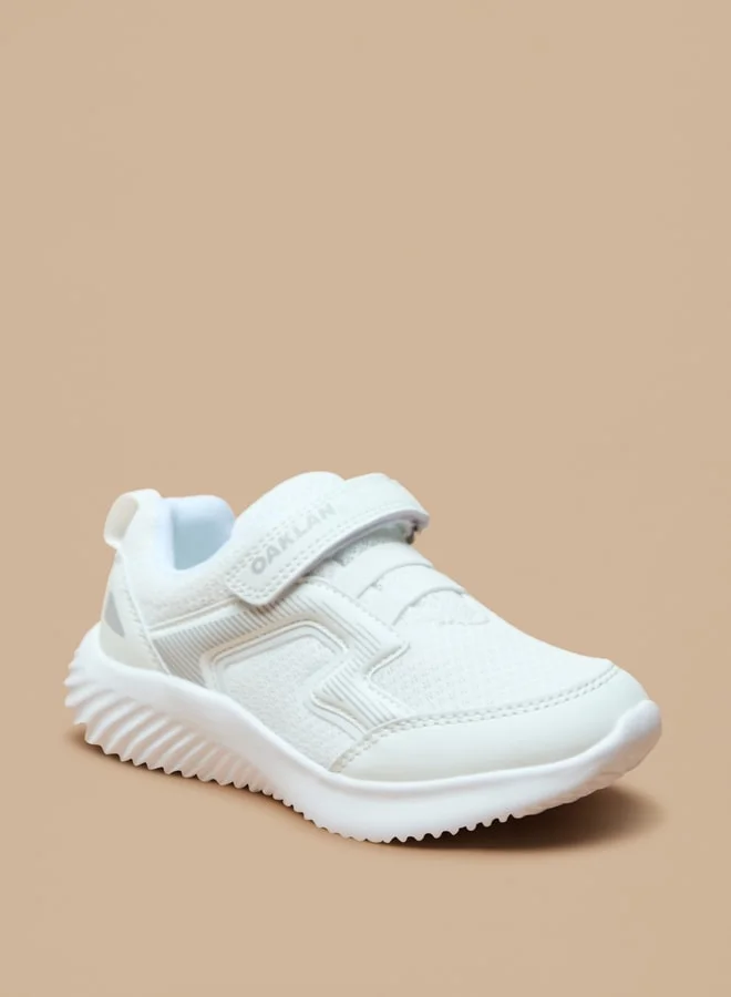 شو اكسبرس Textured Sneakers with Hook and Loop Closure