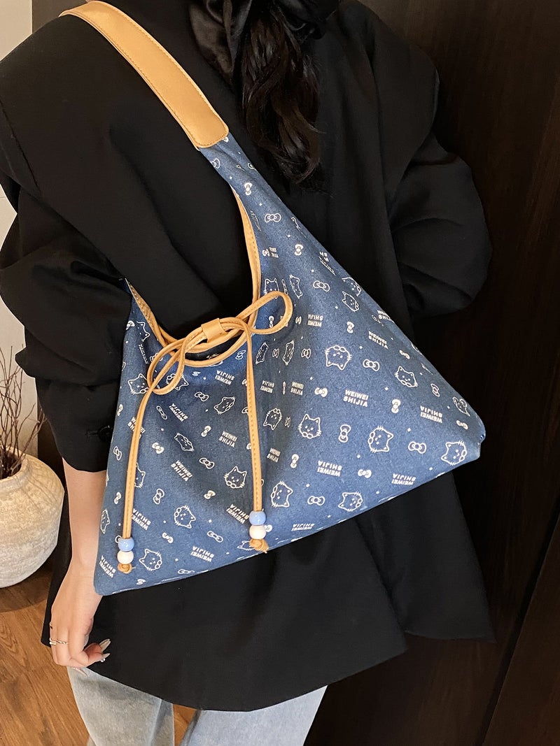 Superior Handworking Shoulder Underarm Bag Casual Large Capacity Bag Women'S All-Match Portable Tote Bag - Image 4
