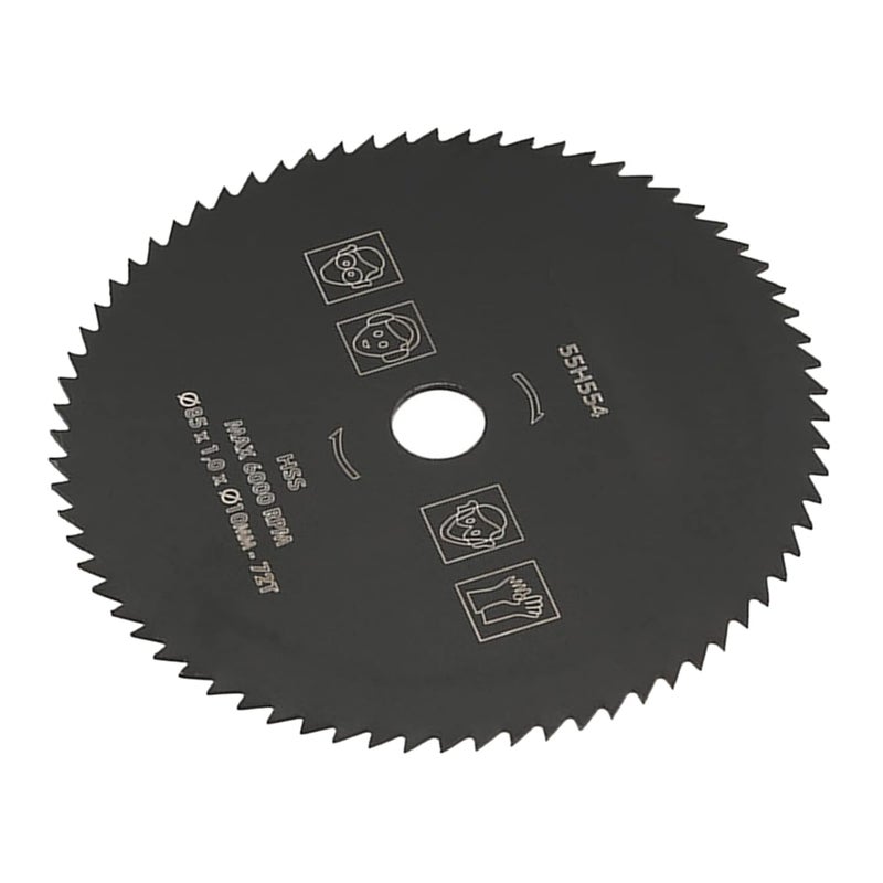 85mm Circular Saw Blades 85mm X 10mm Cir HSS Circular Saw 72 Teeth High Speed Steel Cutting Disc for Wood Metal Cutting Diameter 10mm Arbor - Image 3