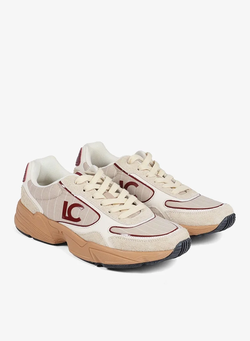 Lola Casademunt Running Sole Sneakers with Fabric and Leather Combination
