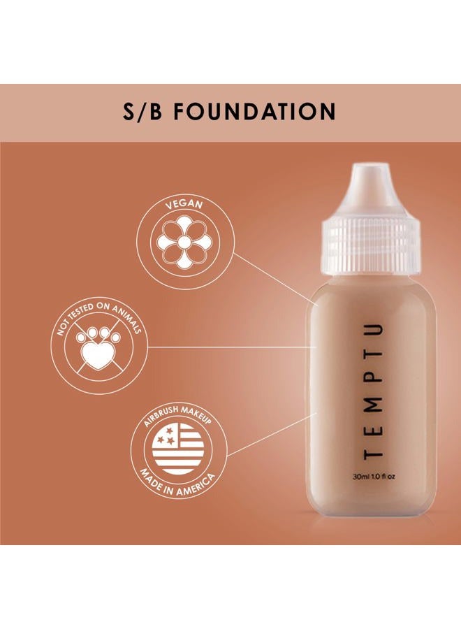 TEMPTU S/B Silicone-Based Airbrush Foundation: Professional Long-Wear Liquid Makeup, Sheer To Full Coverage For A Hydrated, Healthy-Looking Glow & Luminous, Dewy Finish On All Skin Types, 003 Ivory, 1 - Image 2