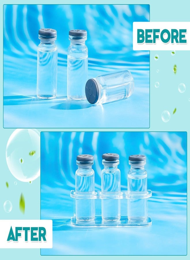 Marsui 3 Slots Vial Holder Refrigerator Wall Caddy Peptide Vial Holder Case for Fridge Acrylic Diabetic Storage Organizer Fit with U-100 Vials 24mm (0. 94 Inches) Diameter - Image 3