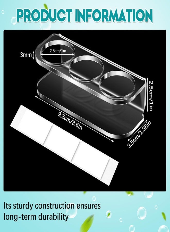 Marsui 3 Slots Vial Holder Refrigerator Wall Caddy Peptide Vial Holder Case for Fridge Acrylic Diabetic Storage Organizer Fit with U-100 Vials 24mm (0. 94 Inches) Diameter - Image 2